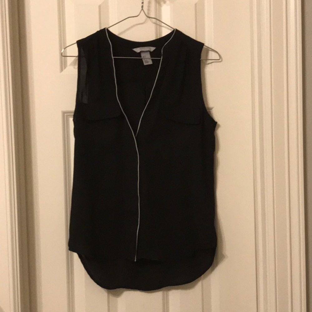 H&M Conscious Black Sleeveless Blouse Sz 4